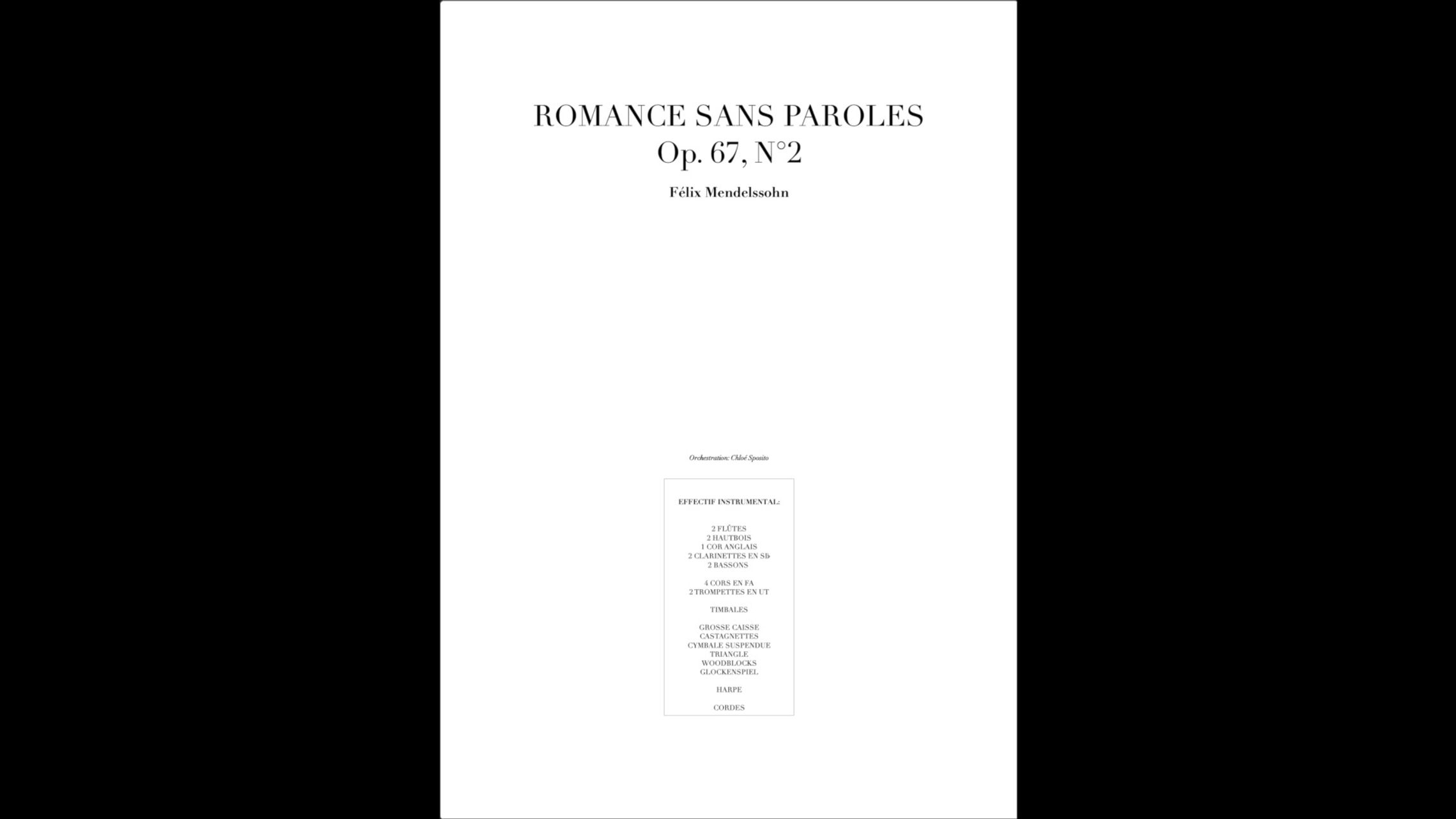 F. Mendelssohn - Romance Sans Paroles